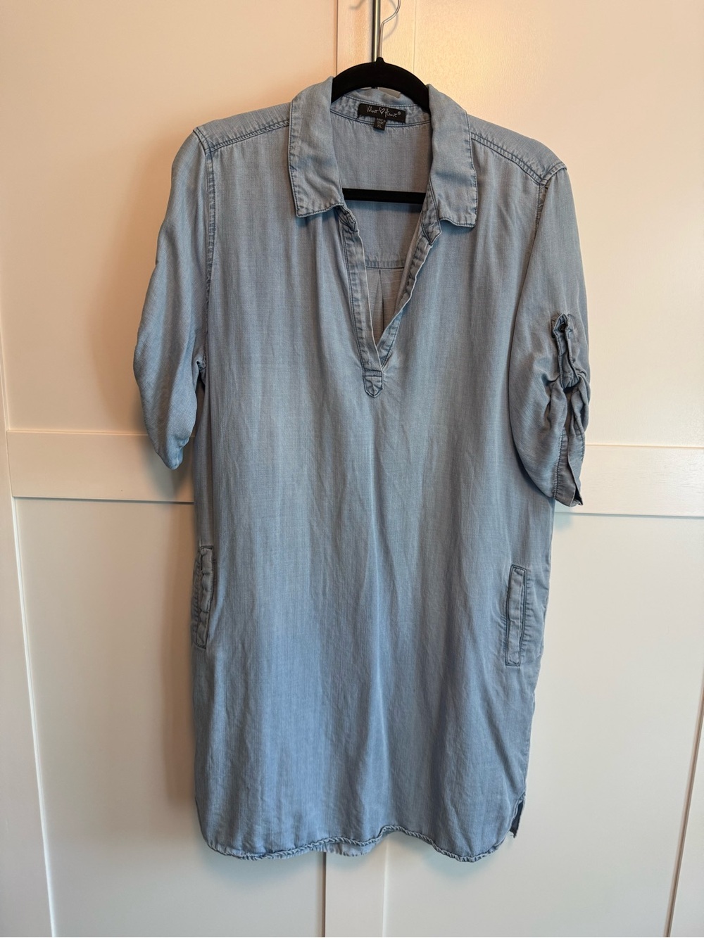 Velvet Heart Light Blue Denim Shirt Dress